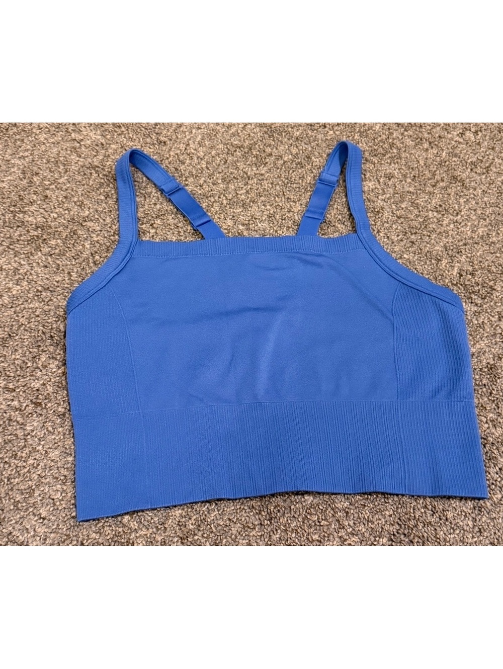 All in Motion Blue Seamless Longline Sports Bra XXL